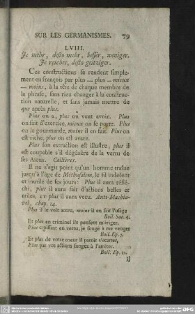 LVIII. Je mehr, desto mehr, besser, weniger. Je reicher, desto geitziger