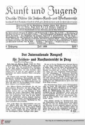Der Internationale Kongreß für Zeichen - und Kunstunterricht in Prag