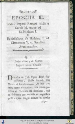 Epocha III. ... ab Carolo M. usque ad Rudolphum I. ...