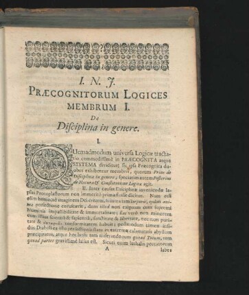 Praecognitorum Logices.