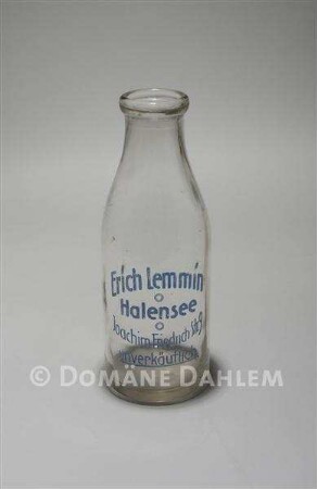 Milchflasche "Erich Lemmin"