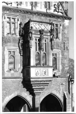 Gotischer Erker des Steinernen Hauses, Kuttenberg, Tschechien, Böhmen und Mähren