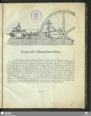 Liegende Dampfmaschine