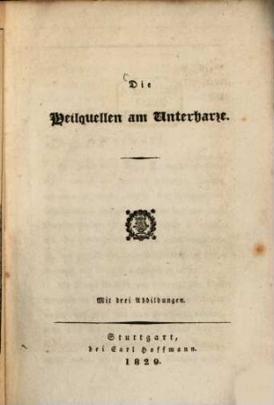 Die Heilquellen am Unterharze