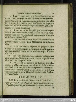 Terminus IV. Tertia Monarchia Graecorum