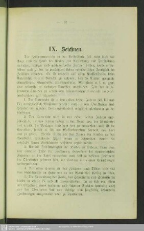 IX. Zeichnen