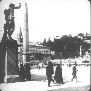 Rom. Piazza del Popolo mit Obelisk Flaminio