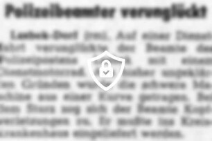 Polizeibeamter verunglückt