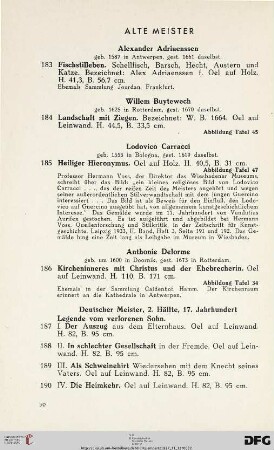 Alte Meister (Nr. 183-228)