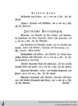 Juridische Vorlesungen.