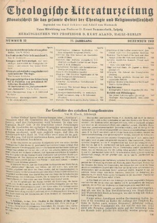 705-710 Zur Geschichte des syrischen Evangelientextes