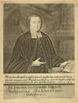 Werner, Anna Maria (Vorlage): Porträt Johann Gottfried Hirsch