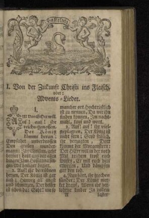 I. Von der Zukunft Christi ins Fleisch, oder: Advents-Lieder.