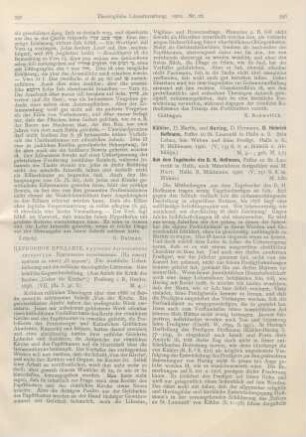 598-600 [Rezension] Aus dem Tagebuche des D. H. Hoffmann, Pastor zu St. Laurentii Halle, nach Miterlebten fortgeführt von M. Hart