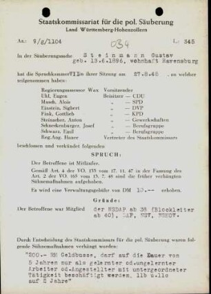 Steinmann, Gustav