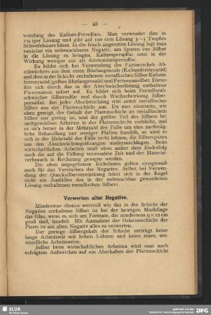 Verwerten alter Negative