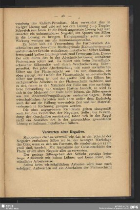 Verwerten alter Negative
