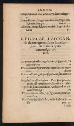 Regulae Iudicandi de interpretatione in ambiguis ...
