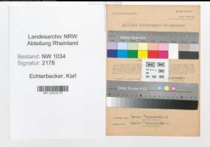 Entnazifizierung Karl Echterbecker , geb. 10.04.1897 (Oberstleutnant)