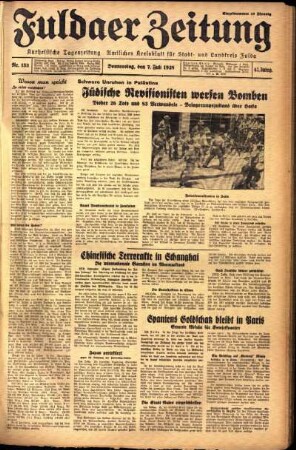 Ausgabe vom Donnerstag, den 07. Juli 1938.
