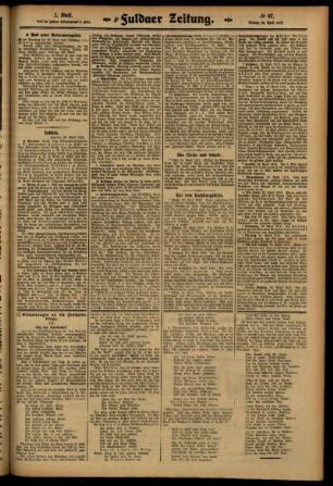 Zweite Ausgabe vom Montag, den 28. April 1913.