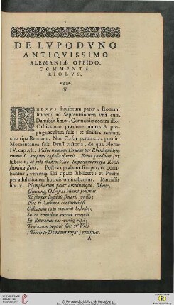 De Lupoduno Commentariolus