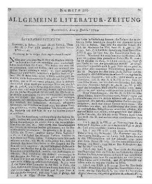 Archiv der Erziehungskunde für Deutschland. Bdch. 3. Weißenfels; Leipzig: Severin 1793