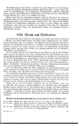 VIII. Marsch nach Westflandern