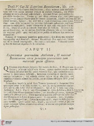 Caput II: Experientiae quorumdam Authorum […]