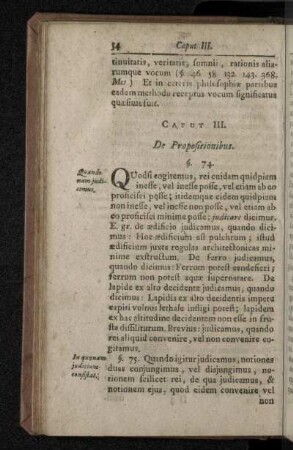Caput III. De Propositionibus.
