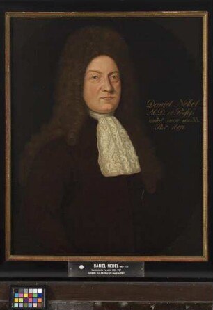 Bildnis des Daniel Nebel, 1694-1708 Professor der Medizin in Marburg (1664-1733)