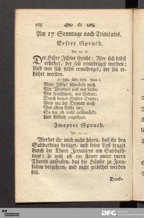 Am 17. Sonntage nach Trinitatis.