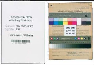 Entnazifizierung Wilhelm Heidemann , geb. 14.11.1904 (Postschaffner)