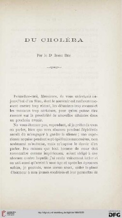 2.Ser. 5.1884: Du choléra