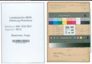 Entnazifizierung Hugo Boemmer , geb. 23.01.1910 (Techn.Sekretaer)