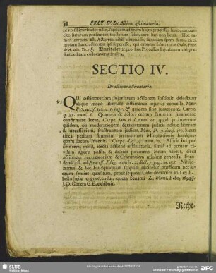 Sectio IV. De actione aestimatoria