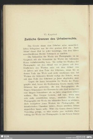 VI. Zeitliche Grenzen des Urheberrechts