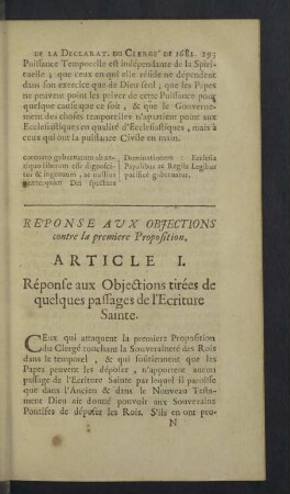Response aux objections
