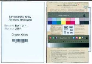 Entnazifizierung Georg Gregor , geb. 15.07.1890 (Obersteuerinspektor)