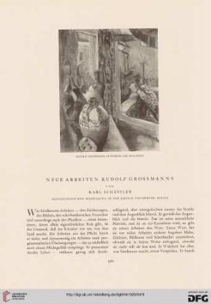 Neue Arbeiten Rudolf Grossmanns