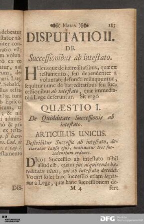 Quæstio I. De Quidditate Successionis ab intestato.