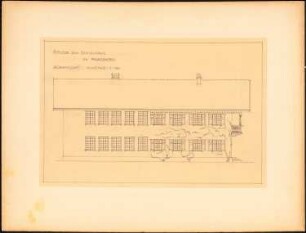 Schulhaus, Parsberg: Südansicht 1:100