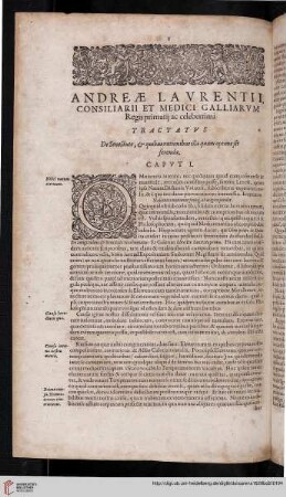 Andreae Lavrentii, consiliarii et medici galliarvm regis primarijac celeberrimi: Tractatvs de senectude, et quibus rationibus illa quam optime sit ferenda