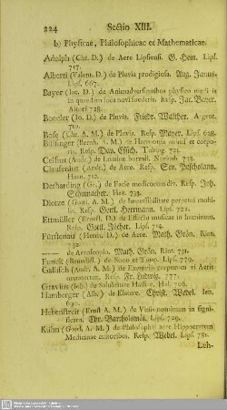 b) Physicae, Philosophicae et Mathematicae