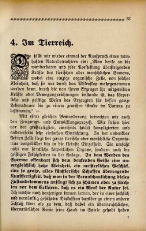 4. Im Tierreich