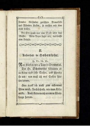 II. Aufenthalt in Hohenlohe