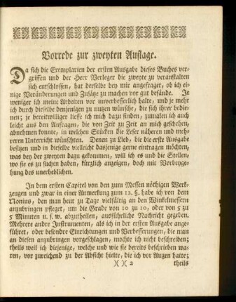 Vorrede zur zweyten Auflage
