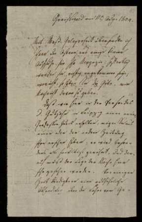 10: Brief von Emanuel Friedrich Hagemeister an Gustav Hugo, Greifswald, 11.8.1804