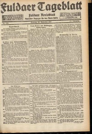 Ausgabe vom Dienstag, den 29. November 1921.