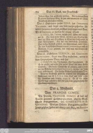 Der 2. Abschnitt. Von Franche Comté.